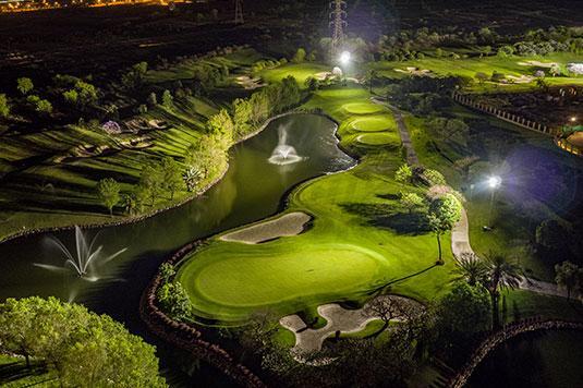 golf view at night